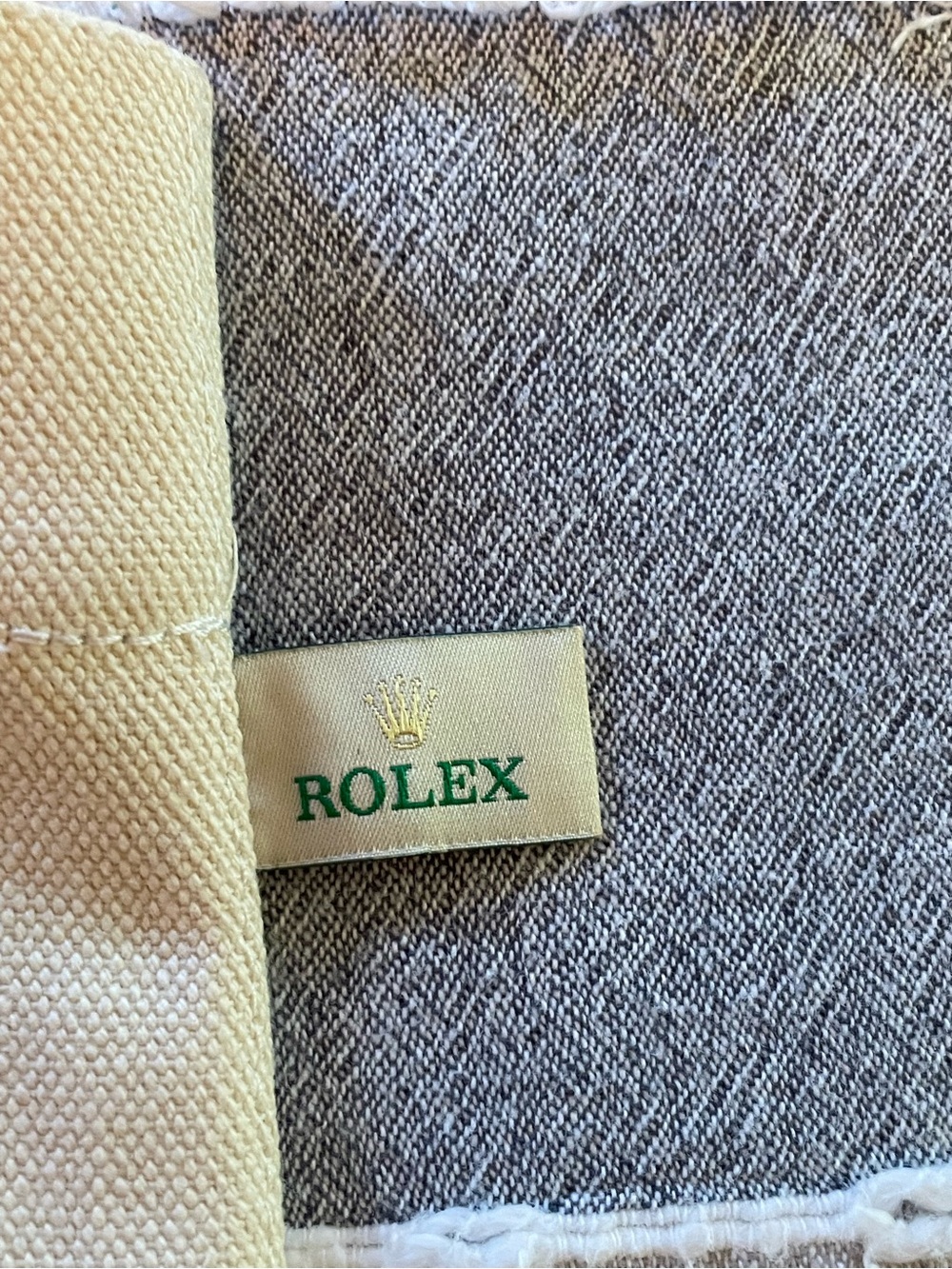 Rolex Cream Canvas Tote with Embroidered Crown Emblem - Picture 4 of 9